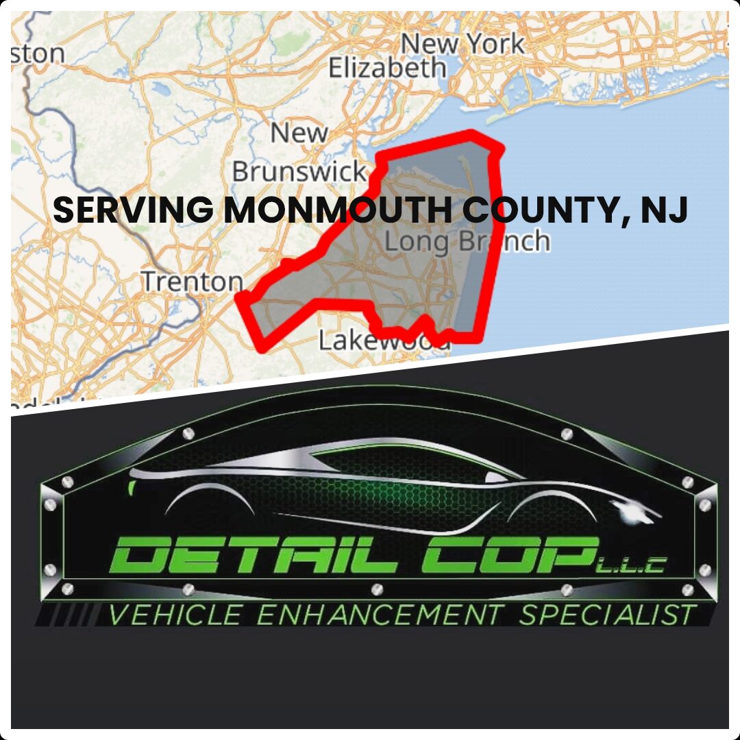 A map of monmouth county and the location of detail cop llc.